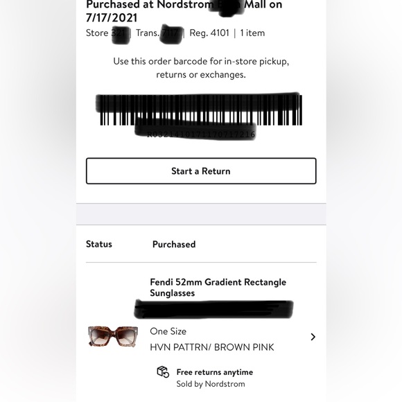 Fendi 52mm rectangle sunglasses - Picture 6 of 8